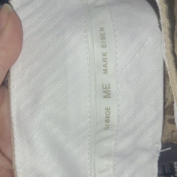 Walking Shorts Washable Linen blend Mark Eisen khaki Beige Preppy - Picture 5 of 7